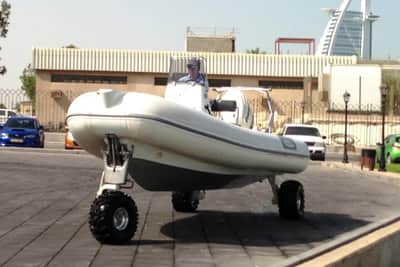 Sealegs Boat powering with off-water capabilities