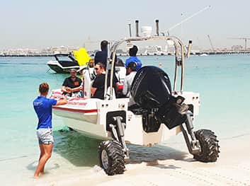 Amphibious boating journey